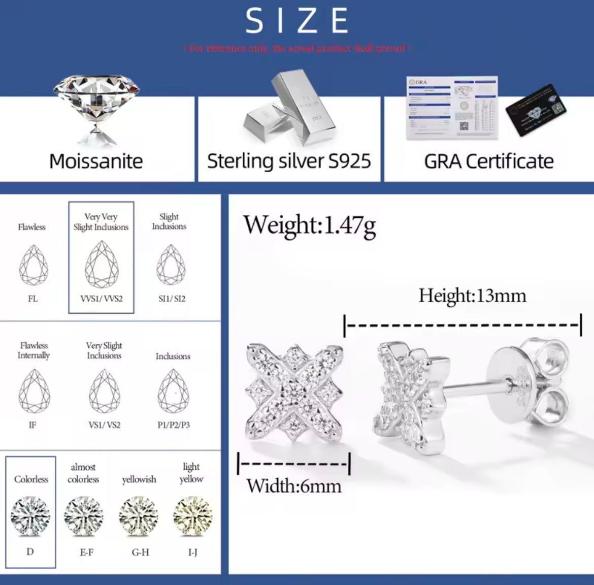 Cross Flower Stud Earrings