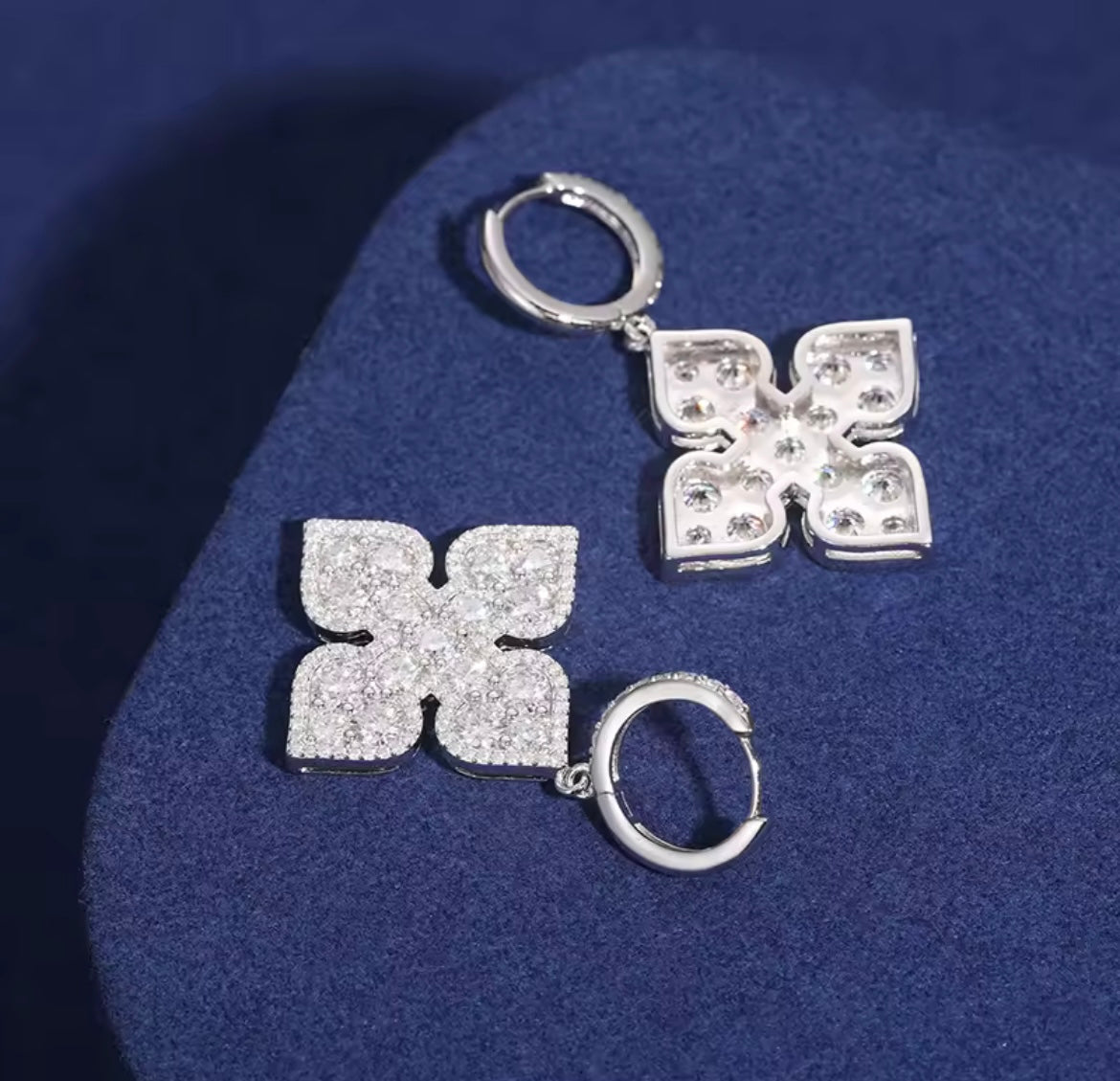 Poker Ace of Spades Cross Earrings