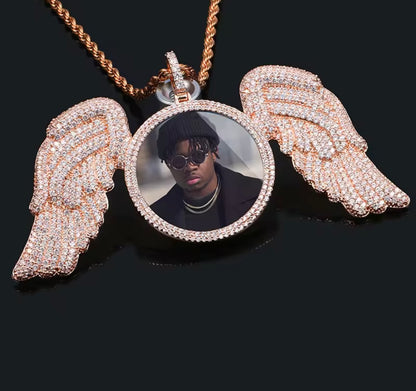 Angel Wing Memory Custom Photo Pendant