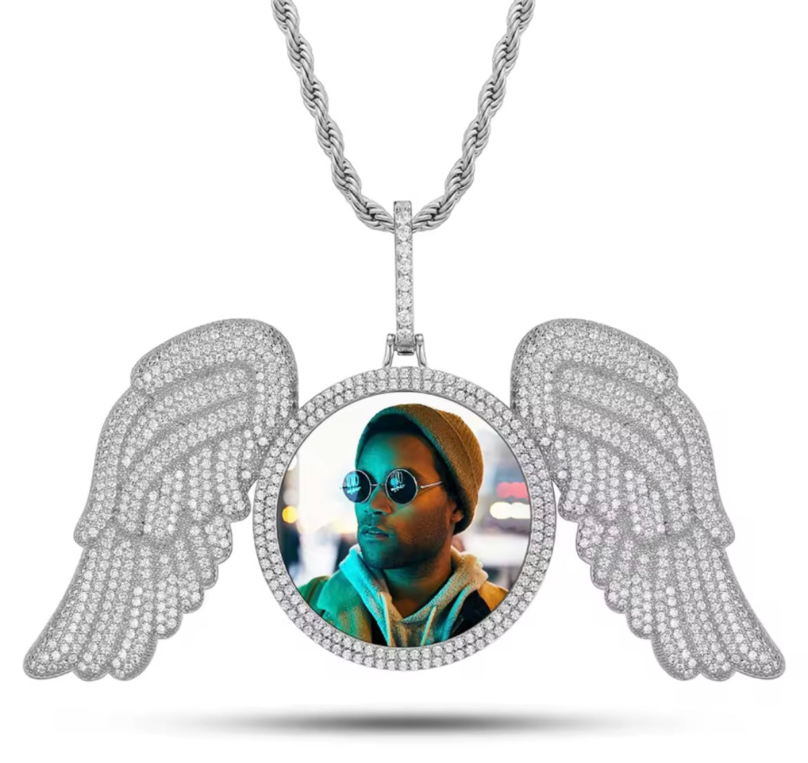 Angel Wing Memory Custom Photo Pendant