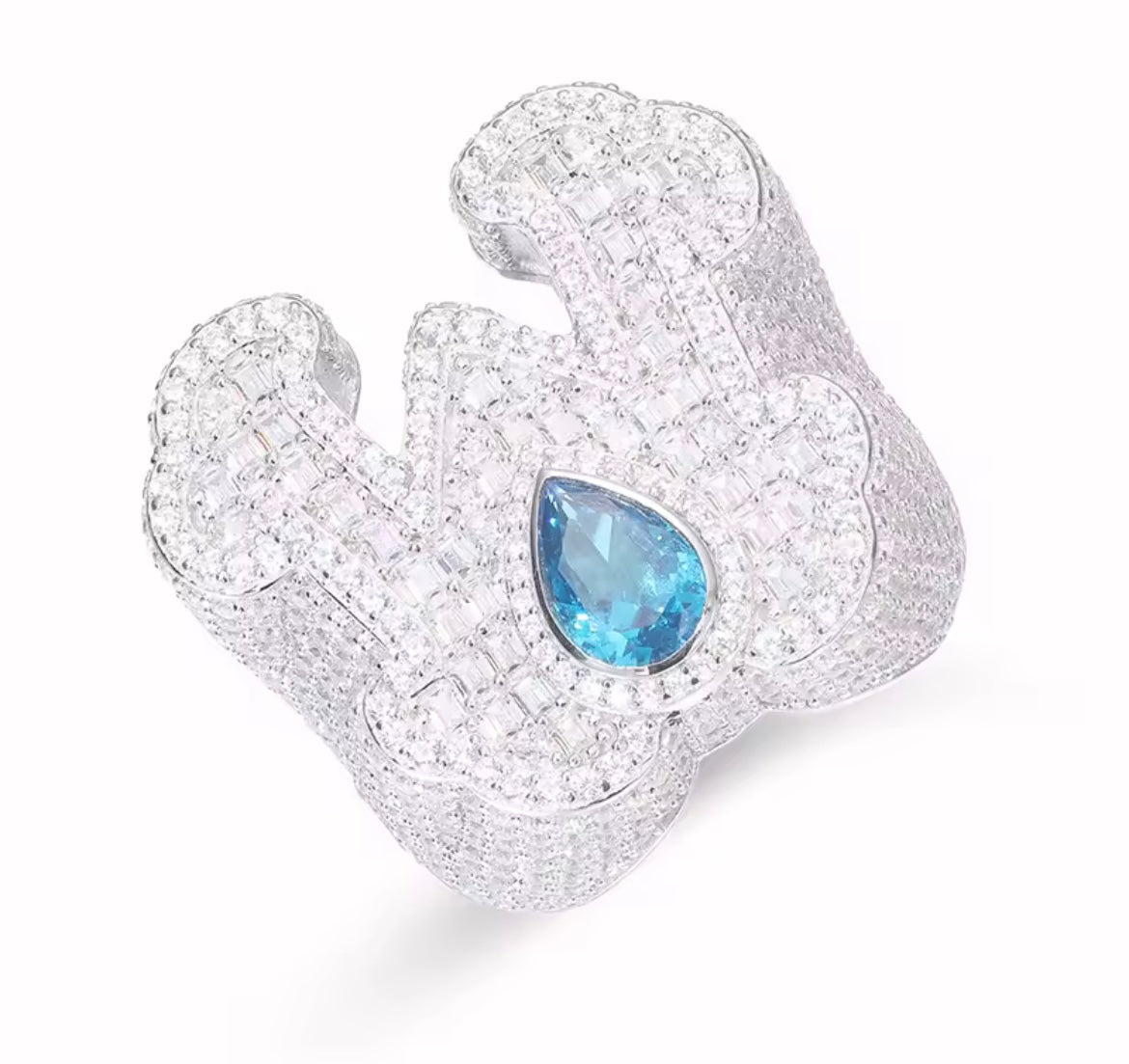 Baguette Letters Ring