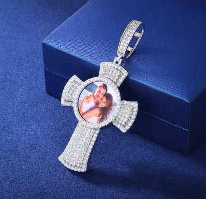 Custom Cross Memory Photo Pendant