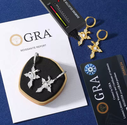 Arrow Cross Hoop Earrings