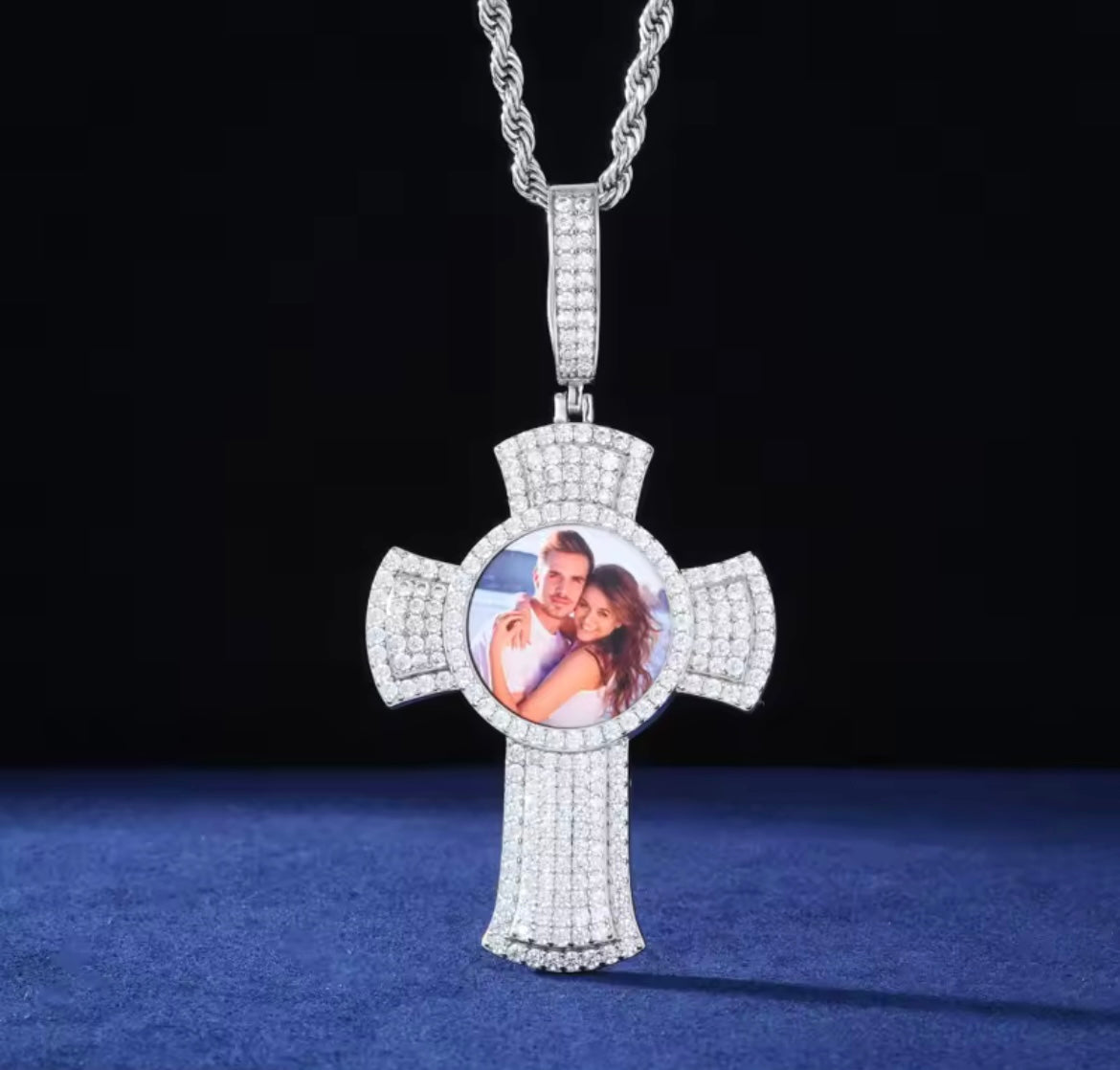 Custom Cross Memory Photo Pendant