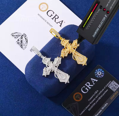 Silver Thorns Cross Pendant