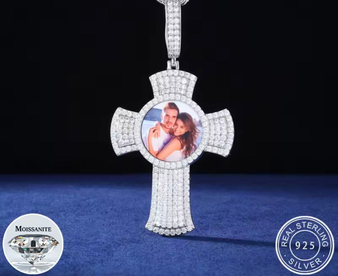 Custom Cross Memory Photo Pendant