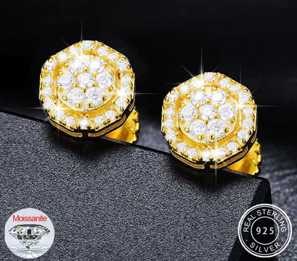 Octagon Stud Earrings