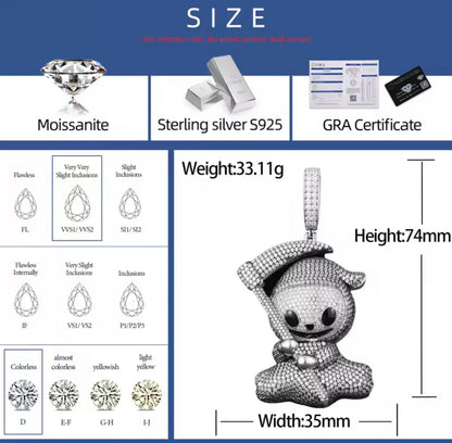 Exquisite Silver Ghost Pendant