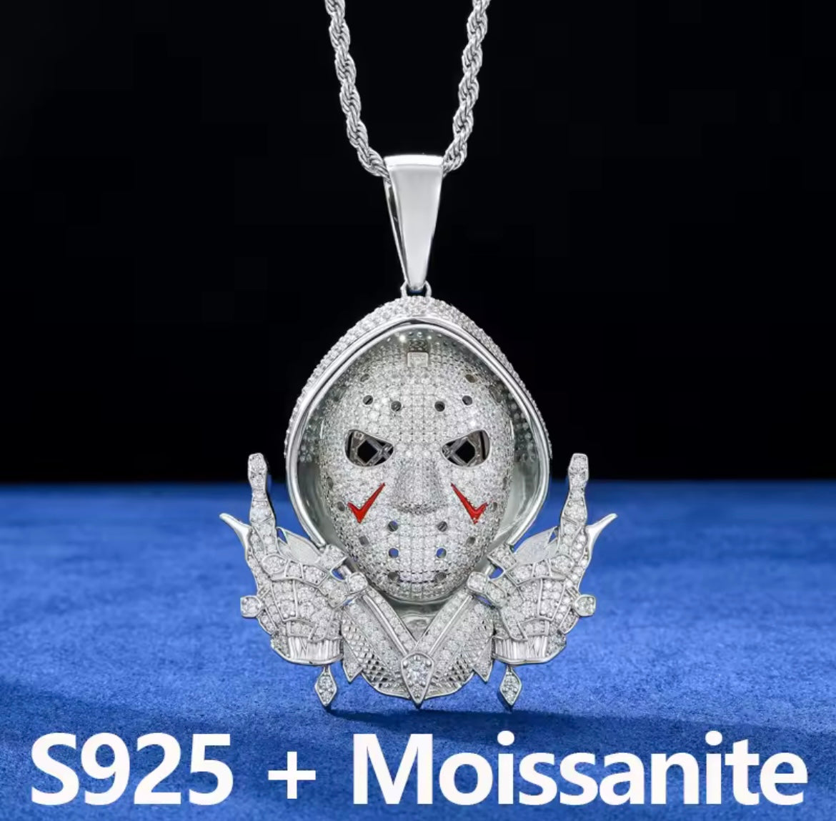 Silver Face Mask Pendant