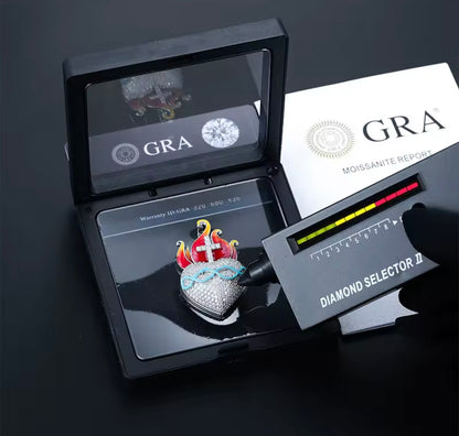 Glowing Heart CrossFire Pendant