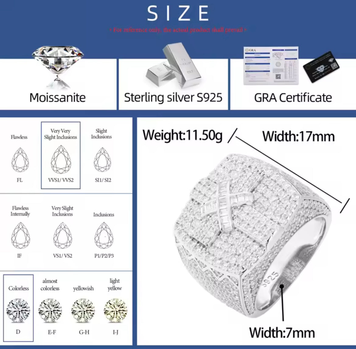 Fully Iced Out Cross Ring