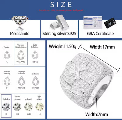 Fully Iced Out Cross Ring