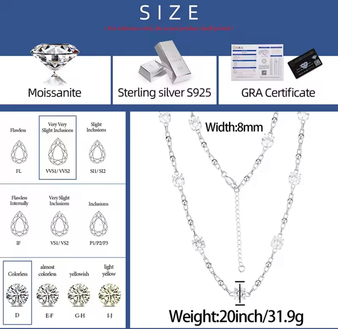 Light Luxury Inlaid Chain/Bracelet