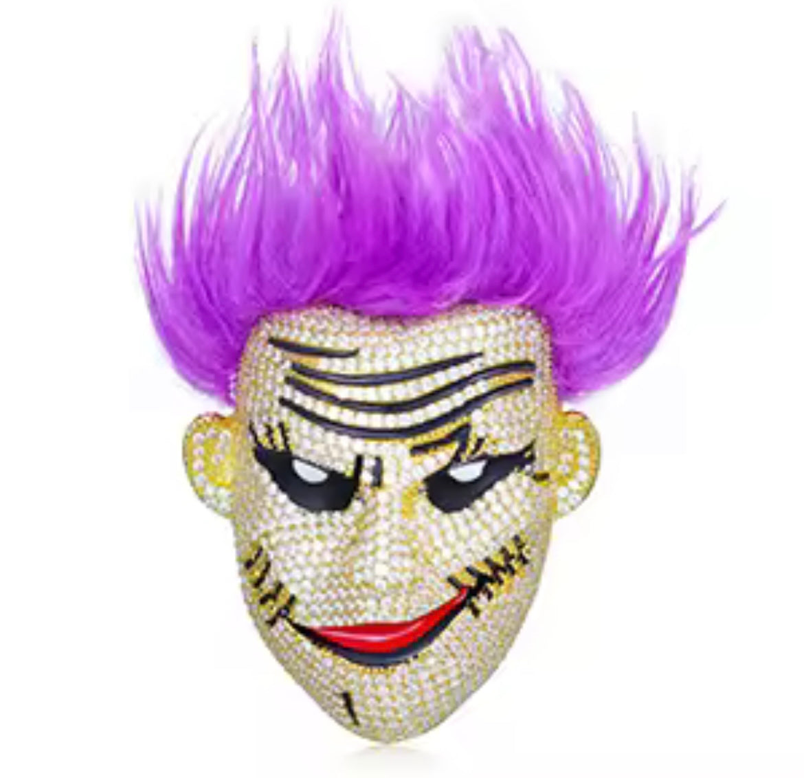 Purple Haired Clown Pendant