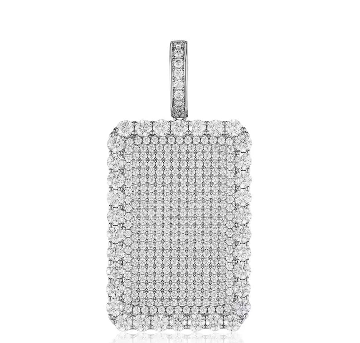 Rectangular Black Tag Pendant