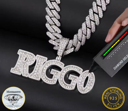 Custom Baguettes Letter Pendant