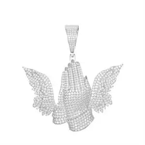 Wing Praying Hands Pendant