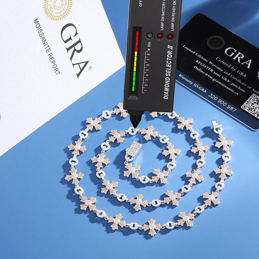 Cross with Round Cut Chain/Bracelet