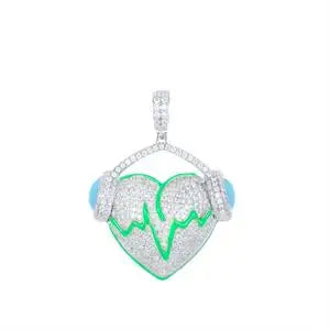 Glowing Heart With Earphone Pendant