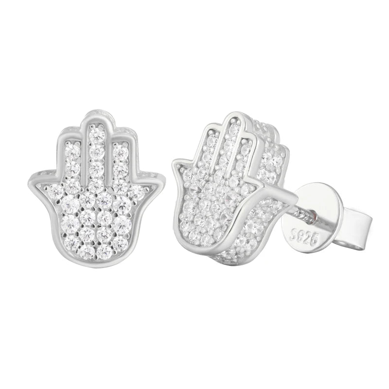 Fatima Hamsa Hands Stud Earrings