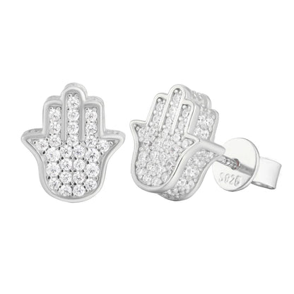 Fatima Hamsa Hands Stud Earrings