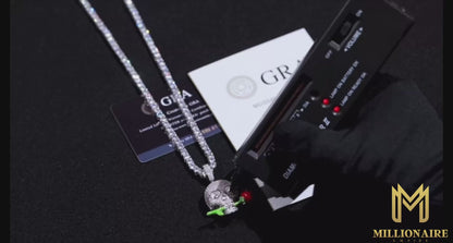 Glowing Skull Rose Pendant