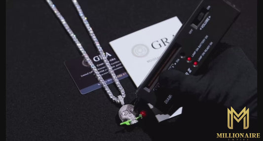 Glowing Skull Rose Pendant