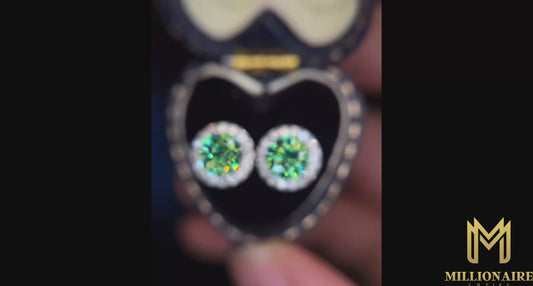 Classic Round Emerald Earrings