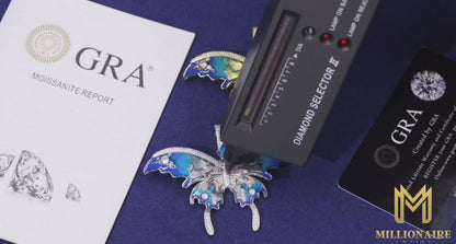 Enamel Butterfly Pendant