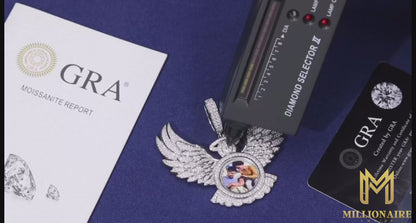 Custom Angel Wing Memorial Picture Pendant