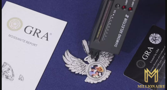 Custom Angel Wing Memorial Picture Pendant