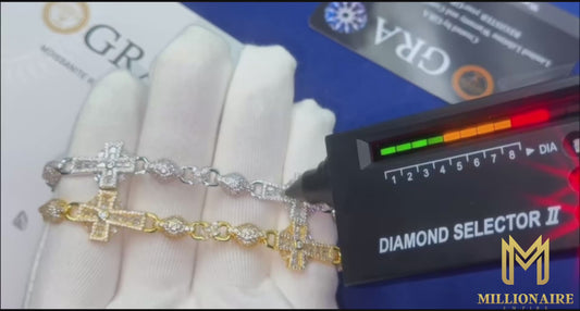 Ball Infinity Cross Bracelet