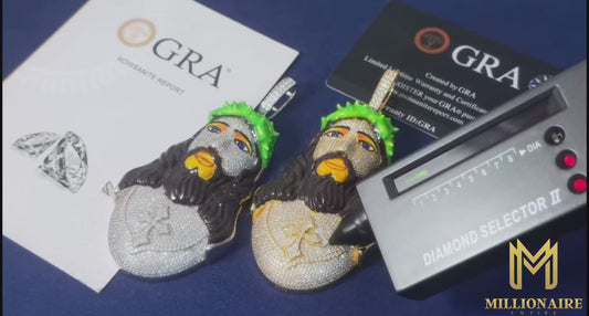 Enameled Jesus Head Pendant