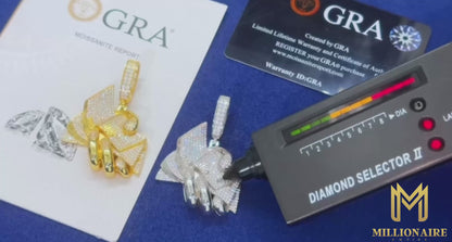 100 Dollar Bill In Hand Pendant