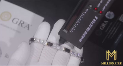 Black & White Tennis Bracelet