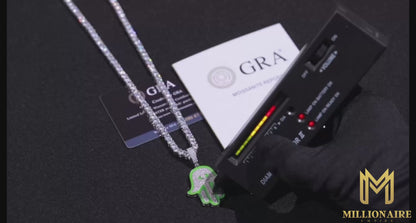 Glowing Hamsa Hand Pendant