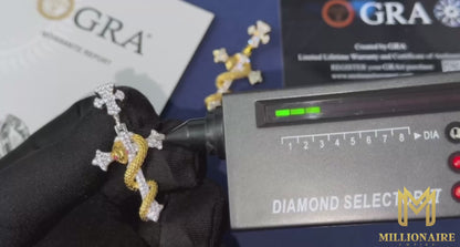 Snake Winding Cross Pendant