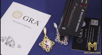 Custom Flower Photo Pendant