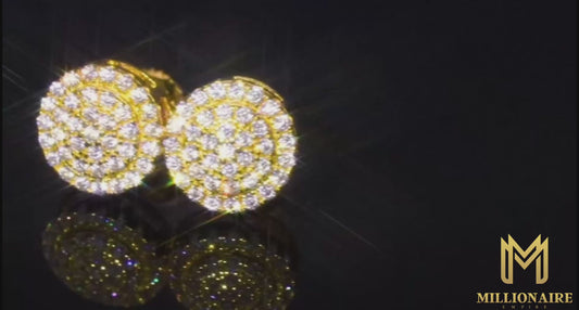 Rounded Double Circled Stud Earrings